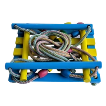 Lesena gugalnica, barva rumena/modra S-SPORT