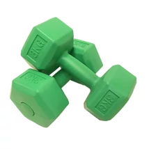 S-SPORT PVC enoročna utež, šesterokotna 2x3 kg