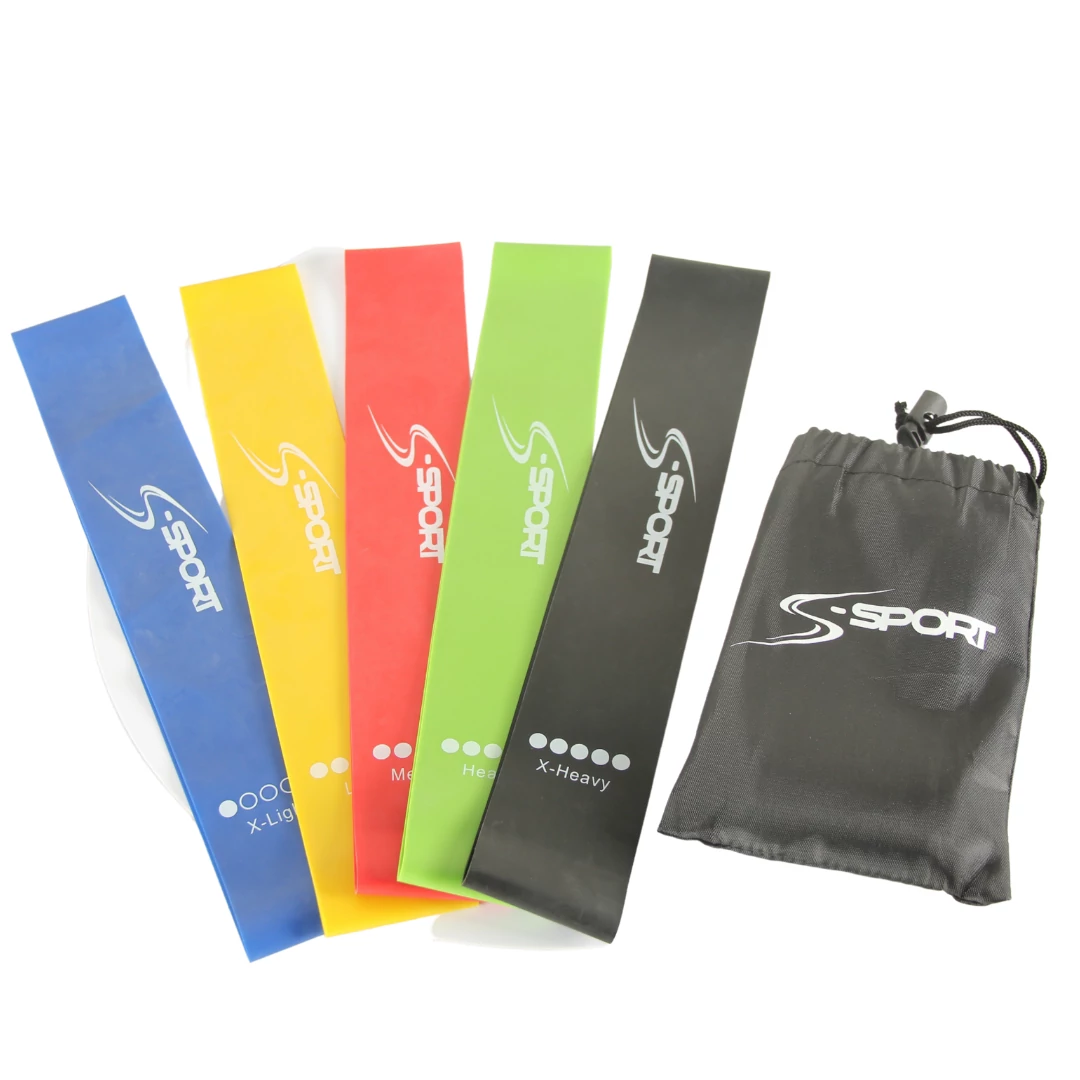 S-SPORT Komplet elastik za vadbo, mini band 5 kosov