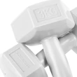 Slika 3/8 -PVC ročna utež, šesterokotna 2x3 kg SPRINGOS - S-Sport.si