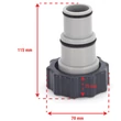 Slika 3/3 -Pretvornik Hollander za bazensko cev 32 mm/38 mm - adapter A - INTEX 10849