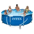 Slika 1/2 -Set za bazen s kovinskim okvirjem, 305x76 cm, z vrtiljakom za vodo - INTEX 28202