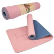 Slika 1/7 -Springos debela joga/fitnes podloga - Viola- svetlo modra - S-Sport