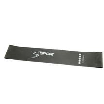 S-SPORT Mini Band Ojačevalni elastični trak, črn, zelo močan