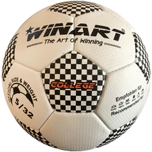 Nogometna žoga iz umetnega usnja, velikost 5 WINART COLLEGE WHITE/BLACK