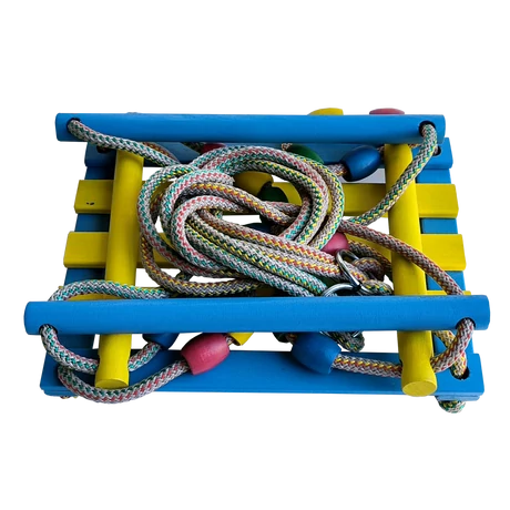 Lesena gugalnica, barva rumena/modra S-SPORT Lesena gugalnica, barva rumena/modra S-SPORT