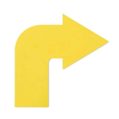 Gumijasti talni označevalec, rumena ukrivljena puščica - Tremblay-S-Sport Gumijasti talni označevalec, rumena ukrivljena puščica - Tremblay-S-Sport