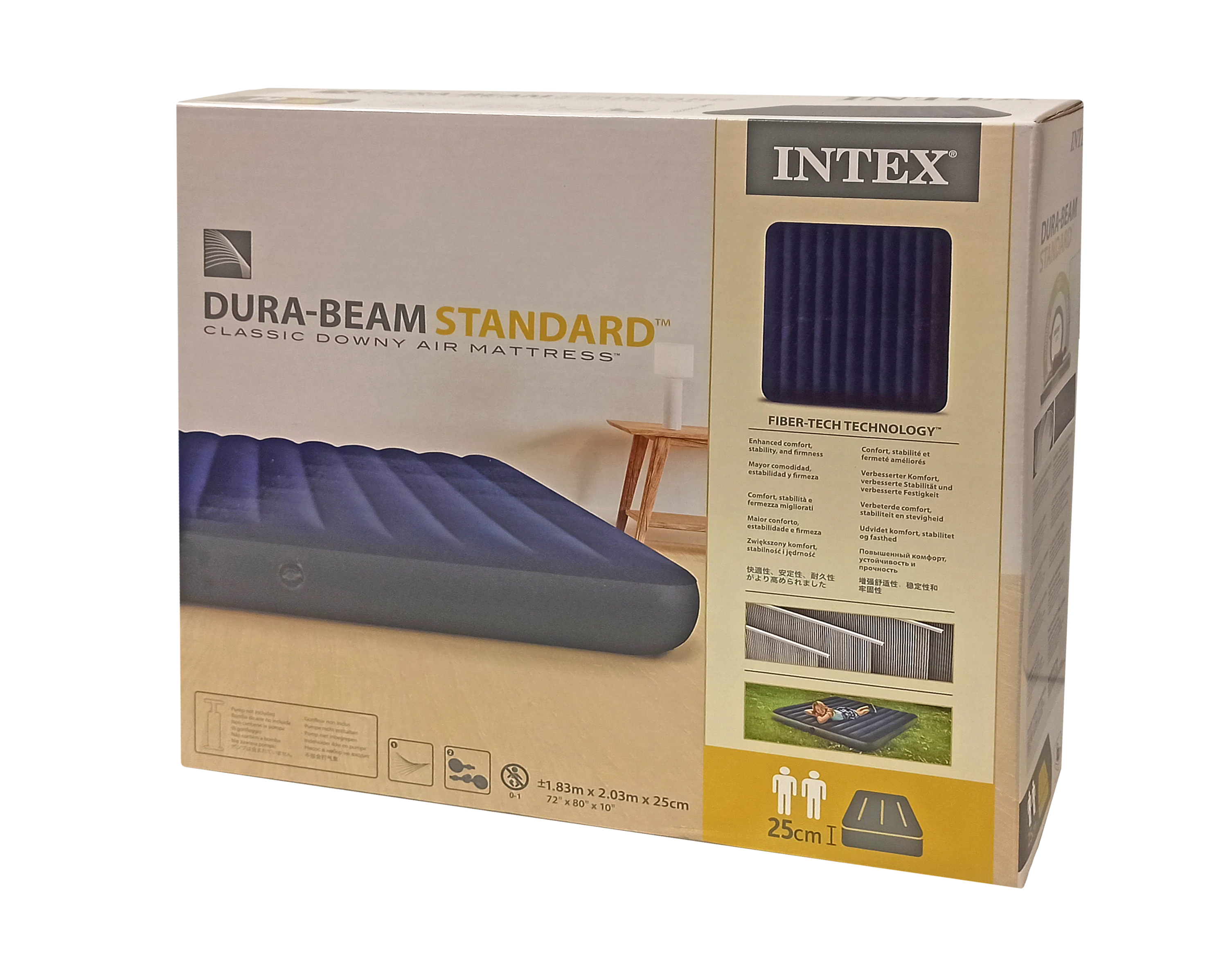 Napihljiva postelja 203x183x25 cm INTEX DURA BEAM
