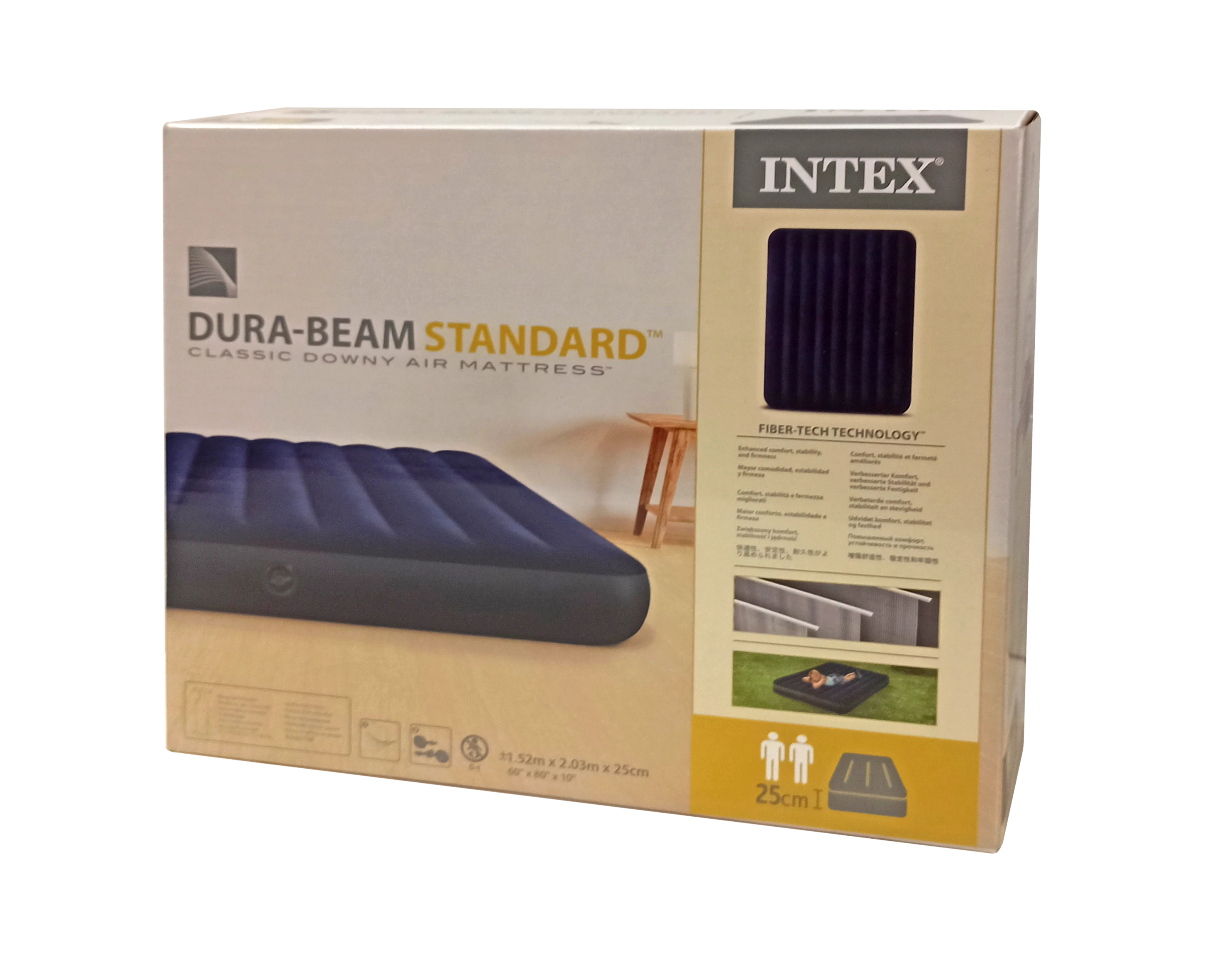 Napihljiva zakonska postelja 203x152x25 cm INTEX QUEEN DURA BEAM