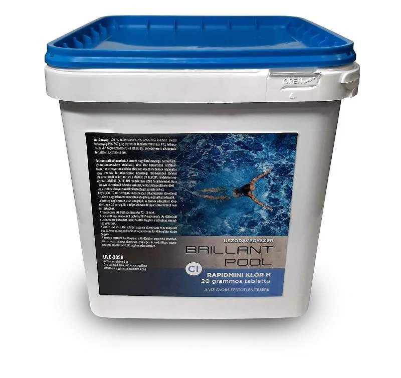 Klorove tablete Rapidmini, 5 kg BRILLANT POOL