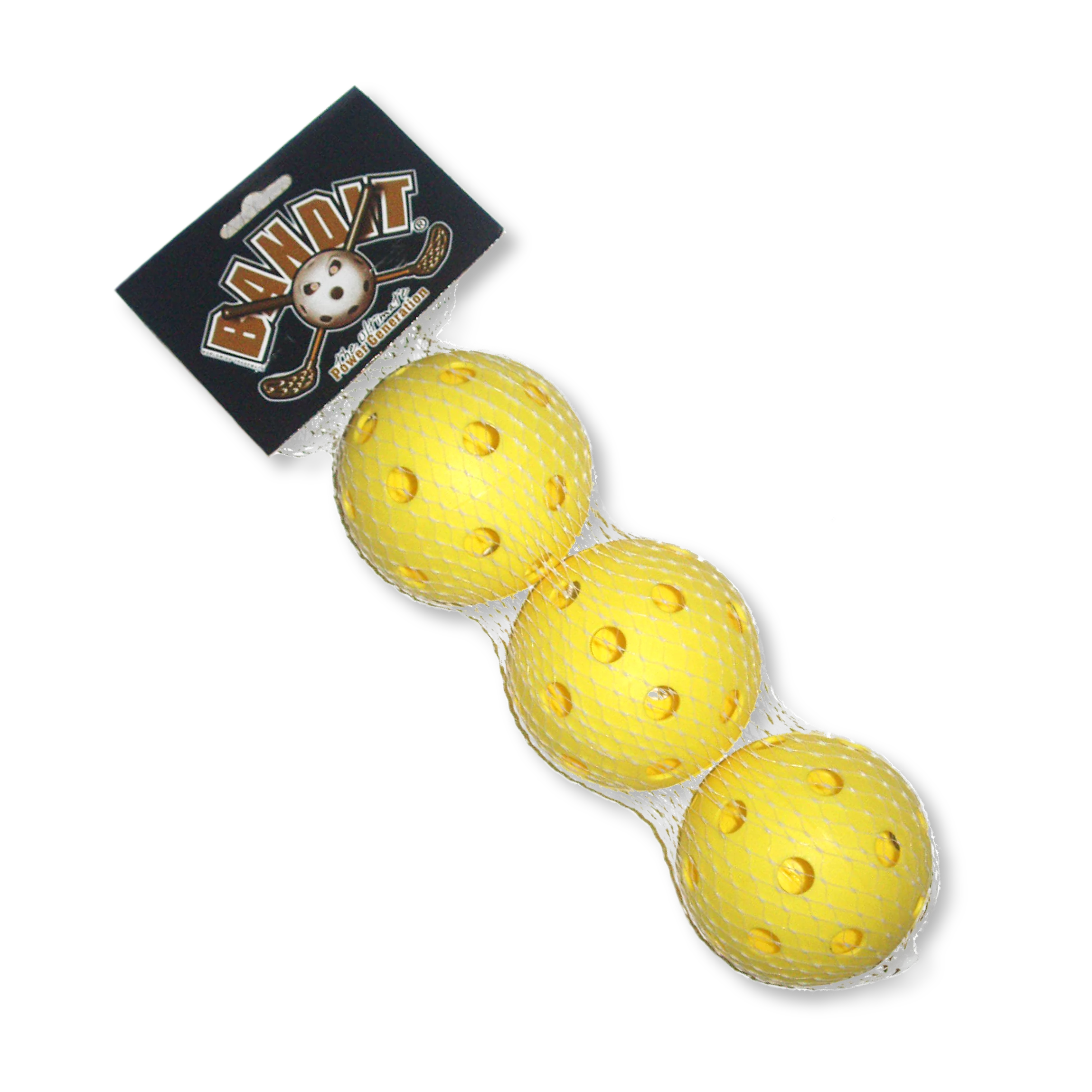 Komplet žogic za floorball, rumena ACITO