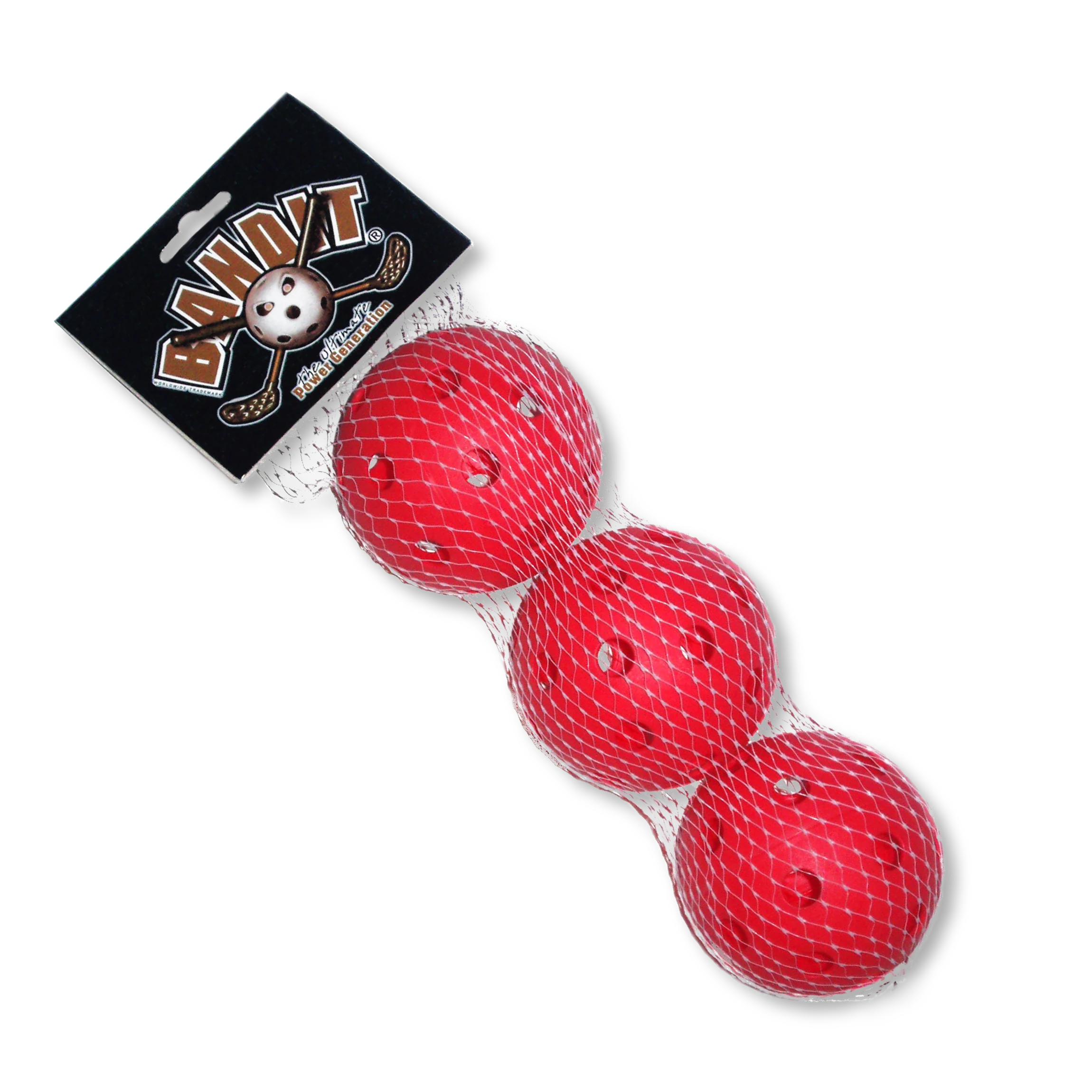 Komplet žogic za floorball, rdeča ACITO