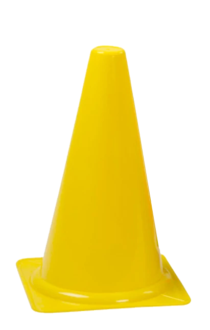 Zaprti fleksibilni stožec, 23 cm, rumen S-SPORT