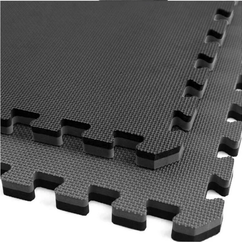 Puzzle tatami športna podloga 100x100x2 cm LEE sivo-črna