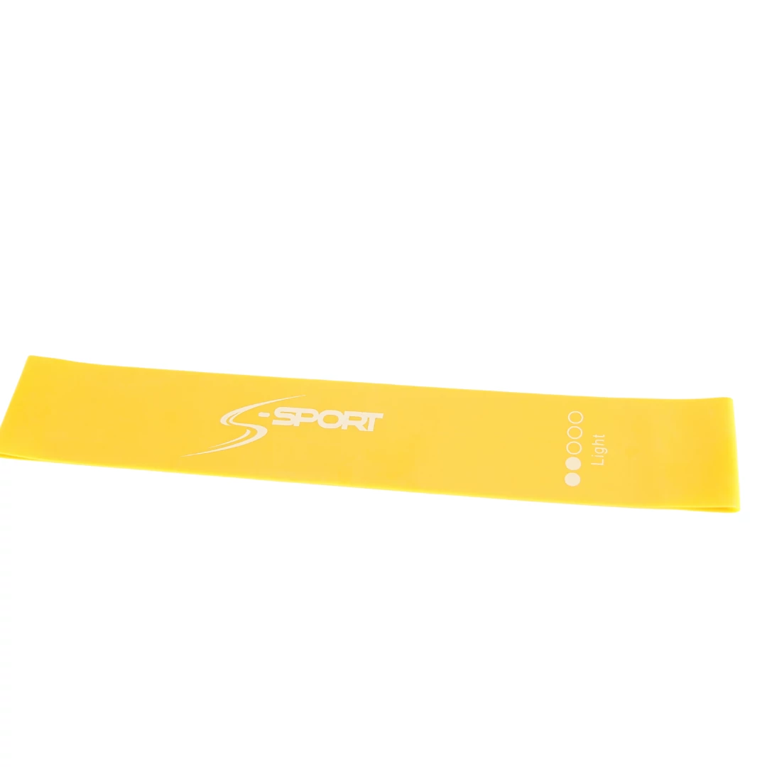 S-SPORT Mini Band Gumijasti trak za krepitev, rumen, šibek