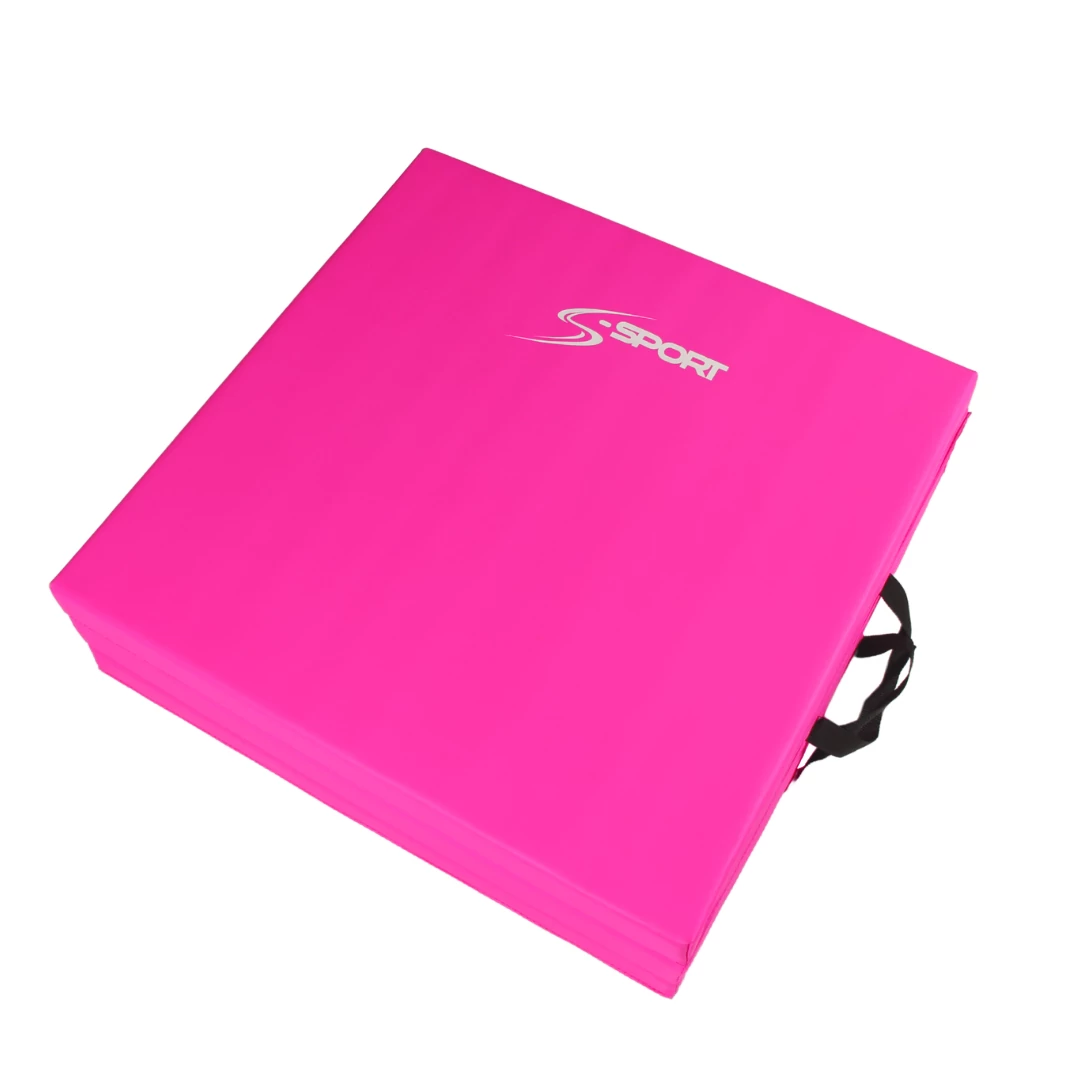 S-SPORT Gimnastična podloga, zložljiva, 180 × 60 × 5,5 cm PRO PINK