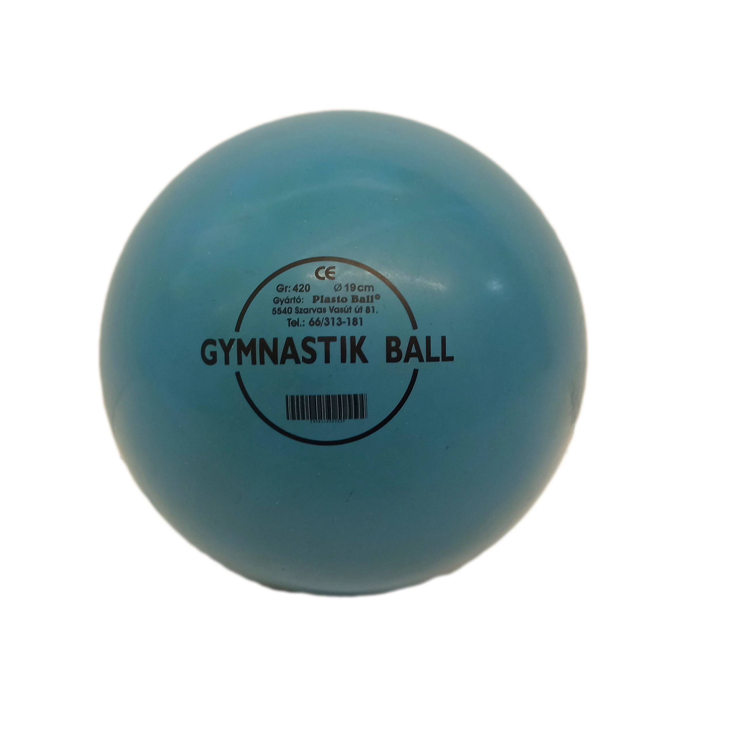 Gimnastična / ritmična žoga, modra, 19 cm PLASTO