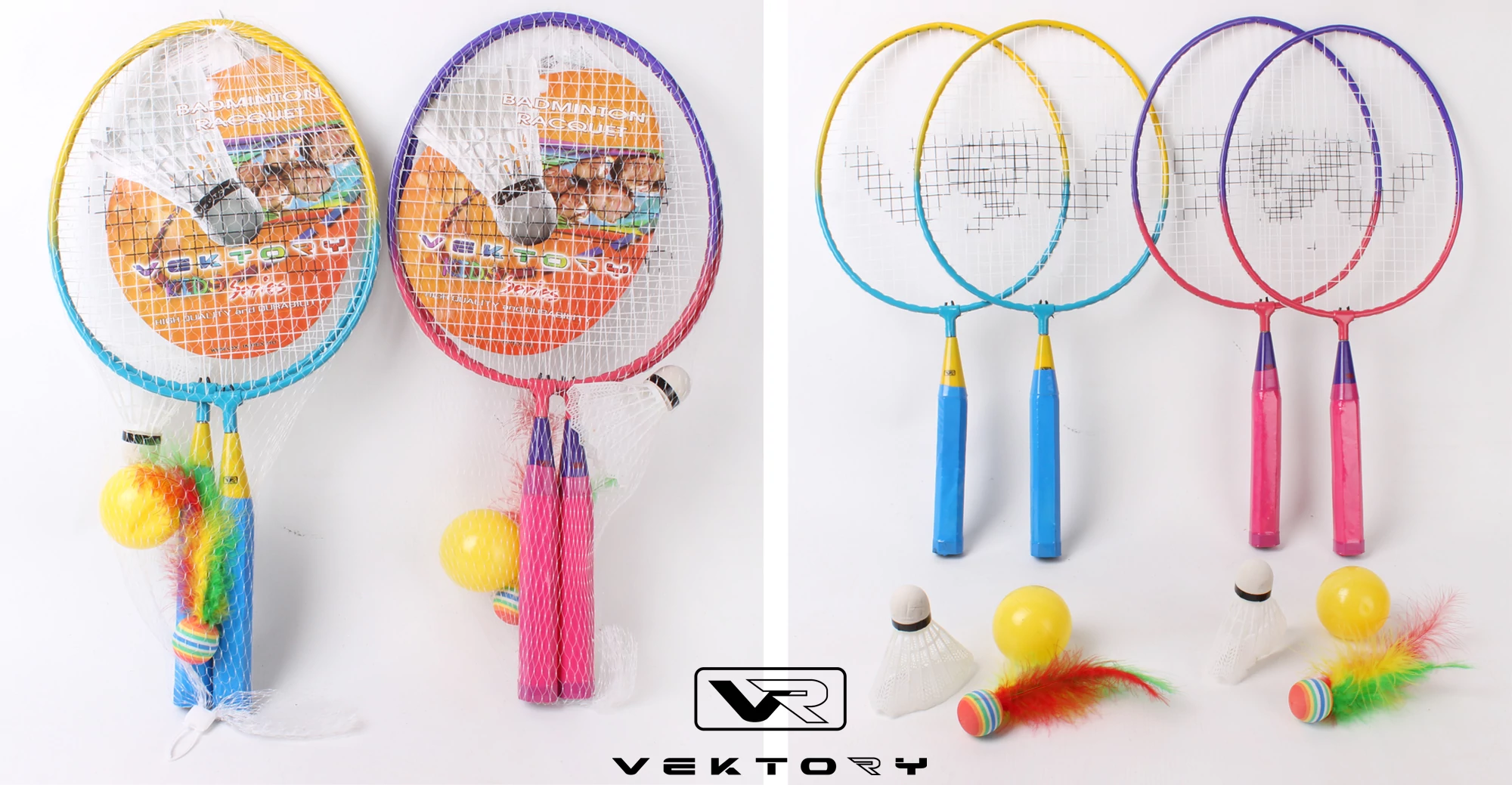 Otroški set za badminton s 3 žogicami - VEKTORY SPORT