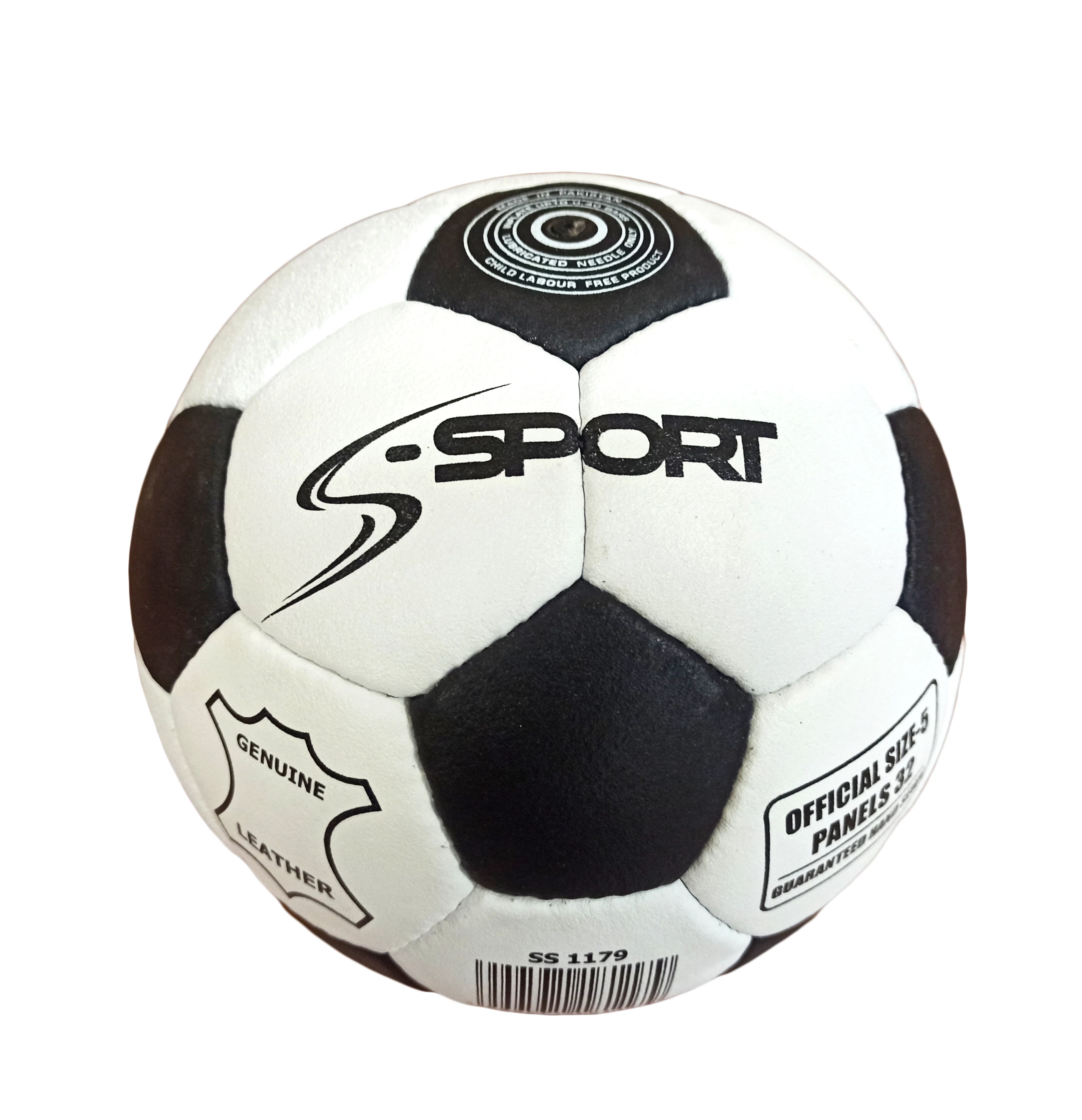 S-SPORT CLASSIC Usnjena nogometna žoga, velikost 5