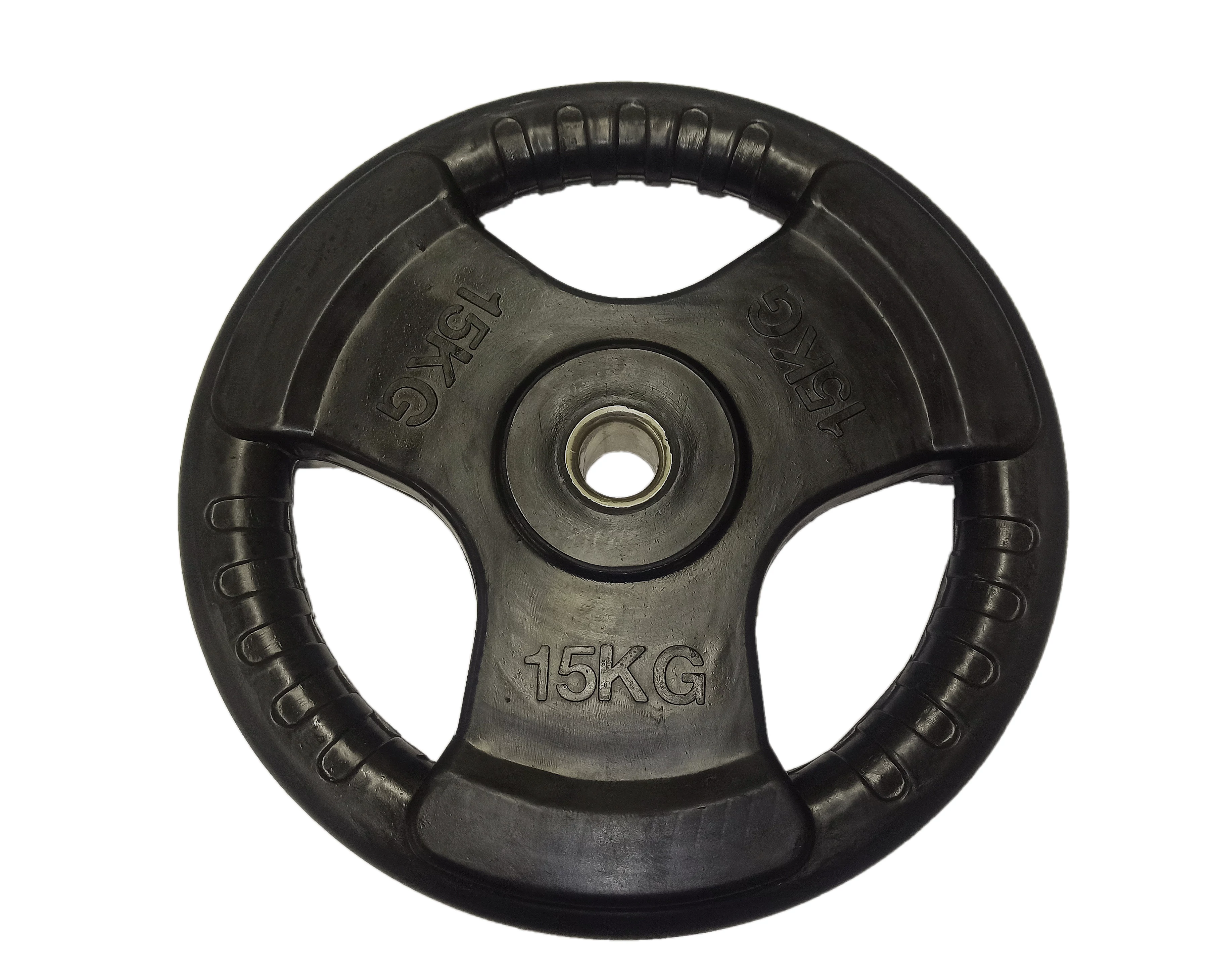 Gumiran utežni disk, 31 mm, gumiran, 15 kg S-SPORT