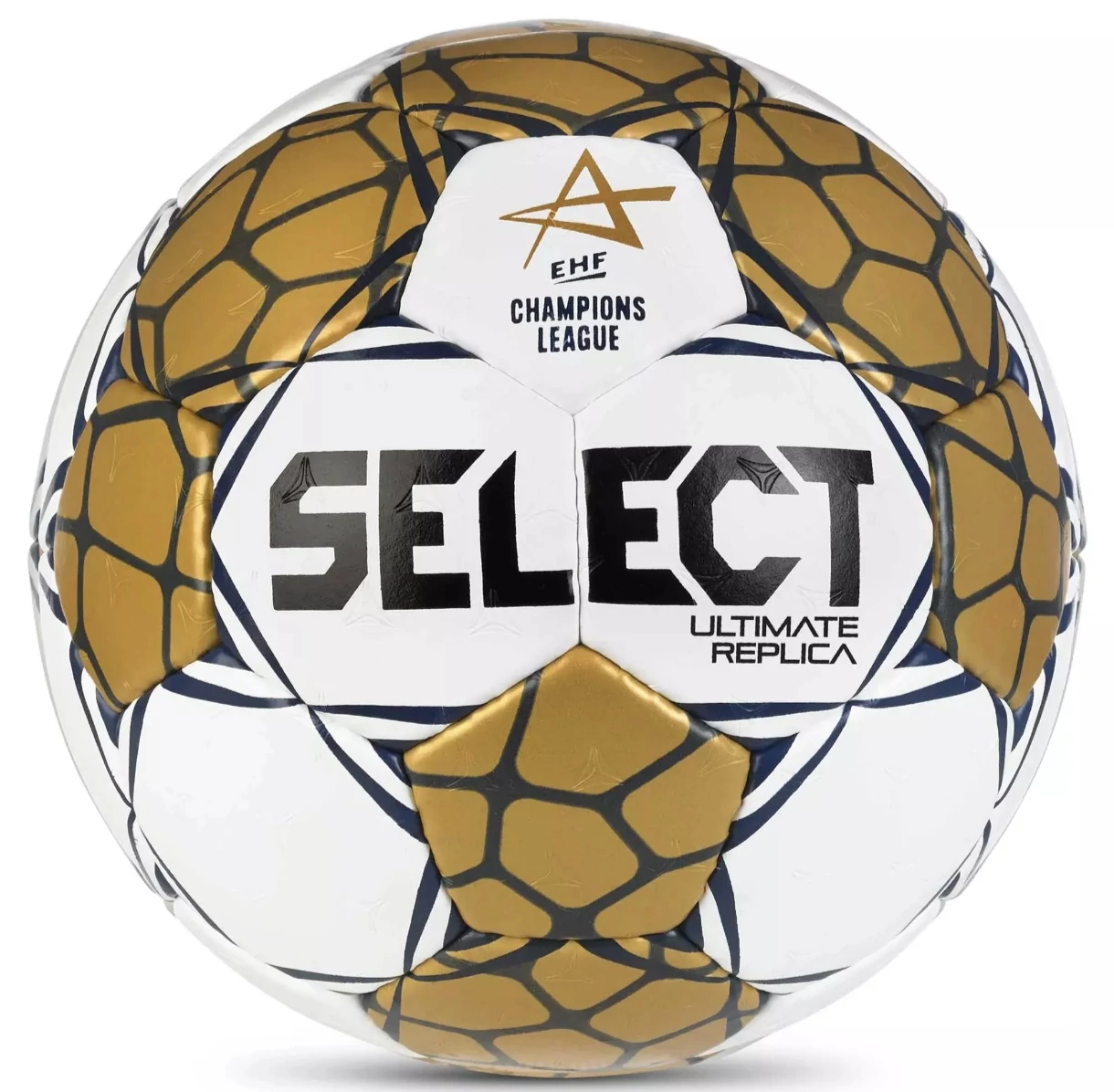 Rokometna žoga Select Ultimate EHF Liga prvakov Replica V24 bela/zlata velikost 1