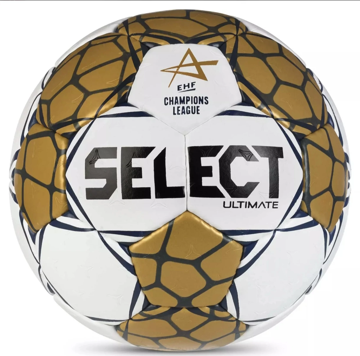 Tekmovalna rokometna žoga Select Ultimate EHF Liga prvakov V24 bela/zlata velikost 2