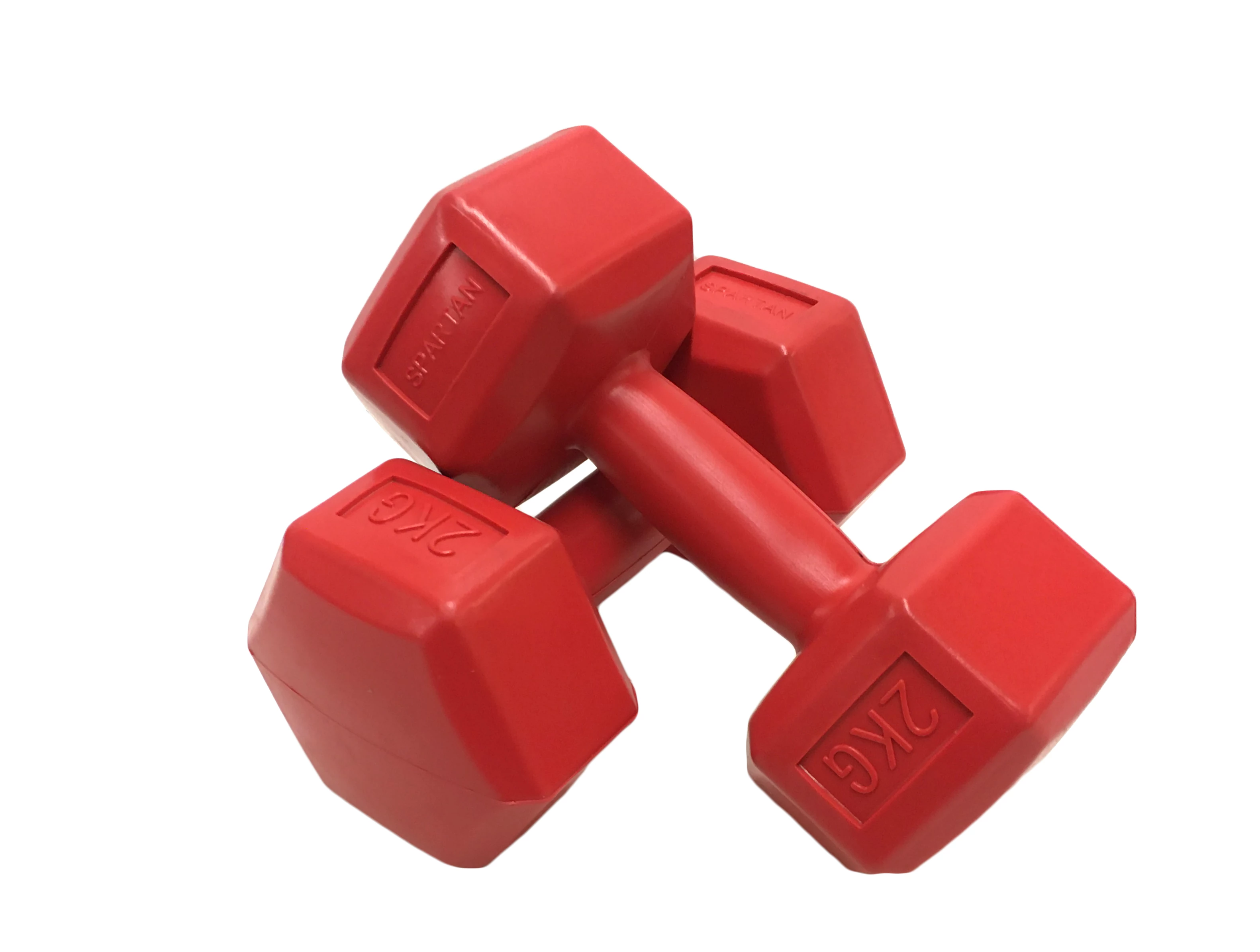 PVC ročna utež, šesterokotna 2x2 kg SPARTAN