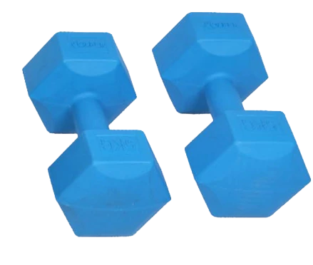 PVC utež za roke, šestkotna 2x1 kg SPARTAN