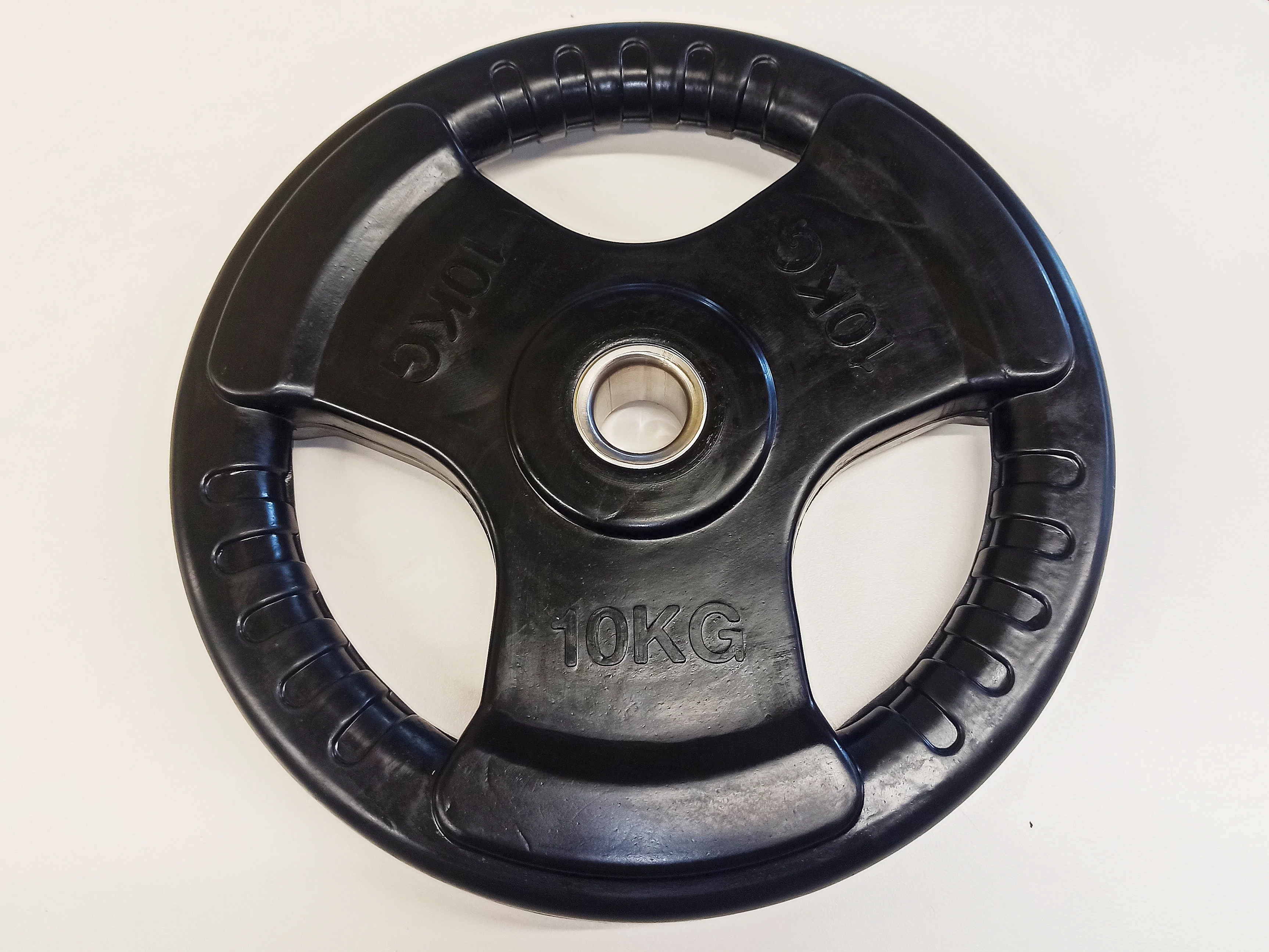 Gumiran utežni disk, 31 mm, gumiran, 10 kg S-SPORT