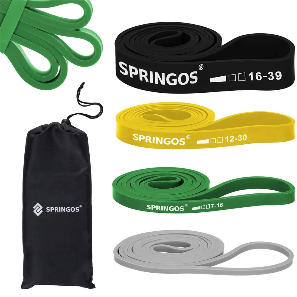 Band za moč (agility) (fitnes zanka / odporni trak) Komplet 4 - SPRINGOS