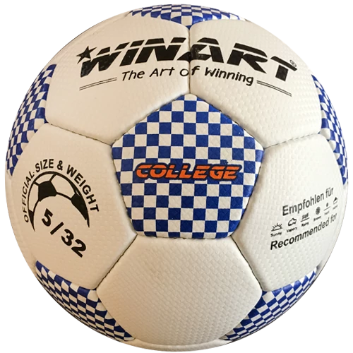 Nogometna žoga iz umetnega usnja, velikost 5 WINART COLLEGE WHITE/BLUE