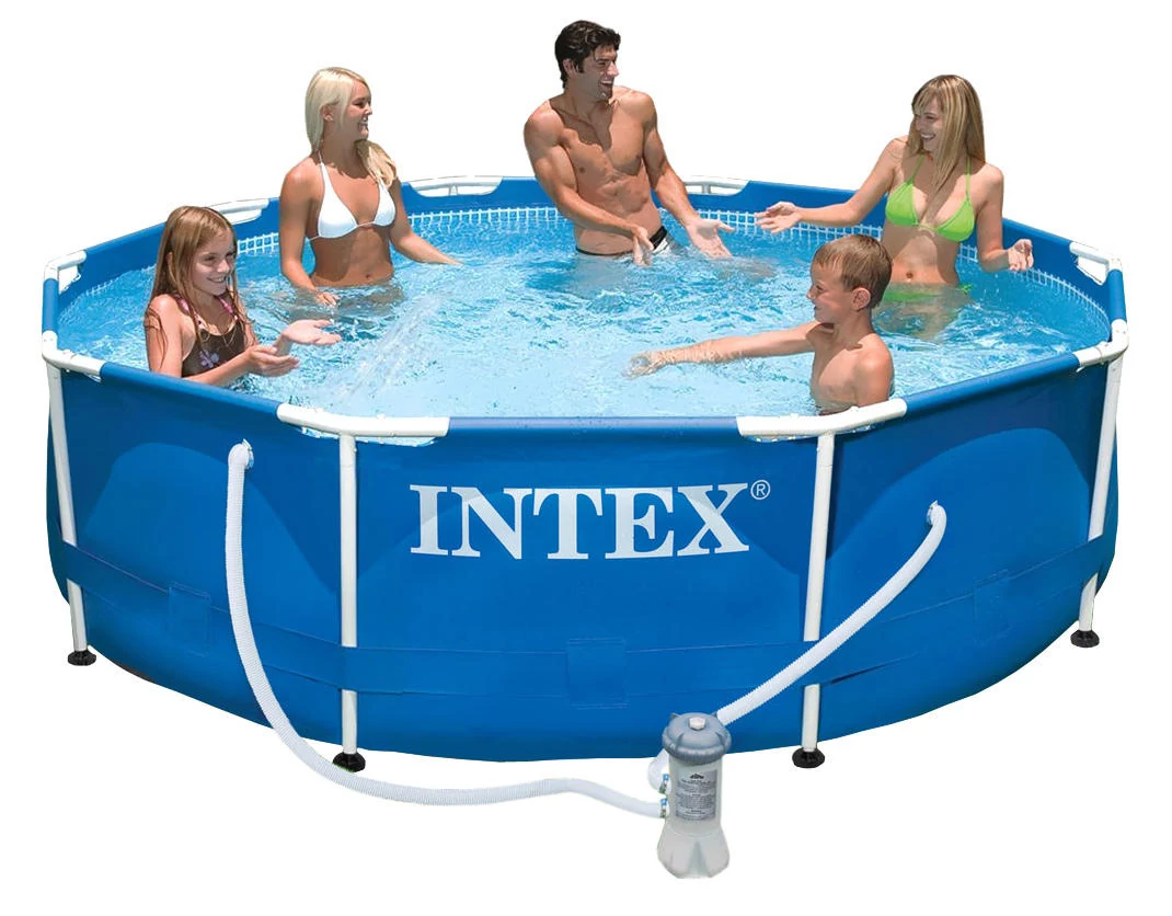 Set za bazen s kovinskim okvirjem, 305x76 cm, s cirkulatorjem vode - INTEX 28202
