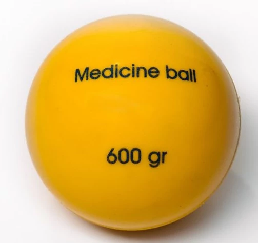 Medicinska žoga iz PVC, gladka stena, 0,6 kg PLASTO